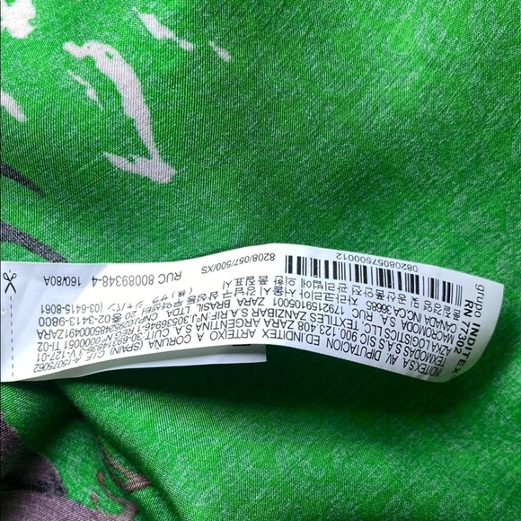 Zara Emerald Floral Spaghetti Strap Mini Dress - Picture 7 of 8